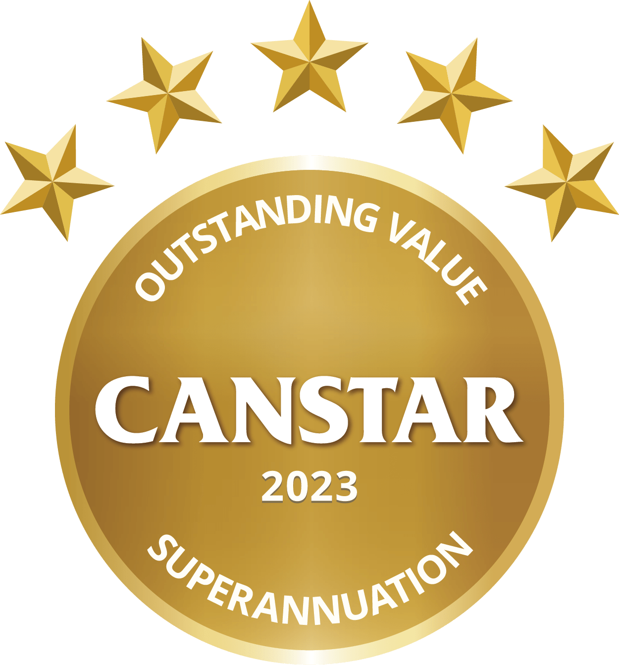 Logo of Canstar Outstanding Value Award – Superannuation 2023
