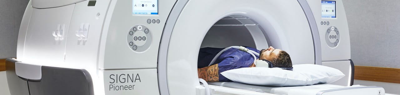 Patient having a scan