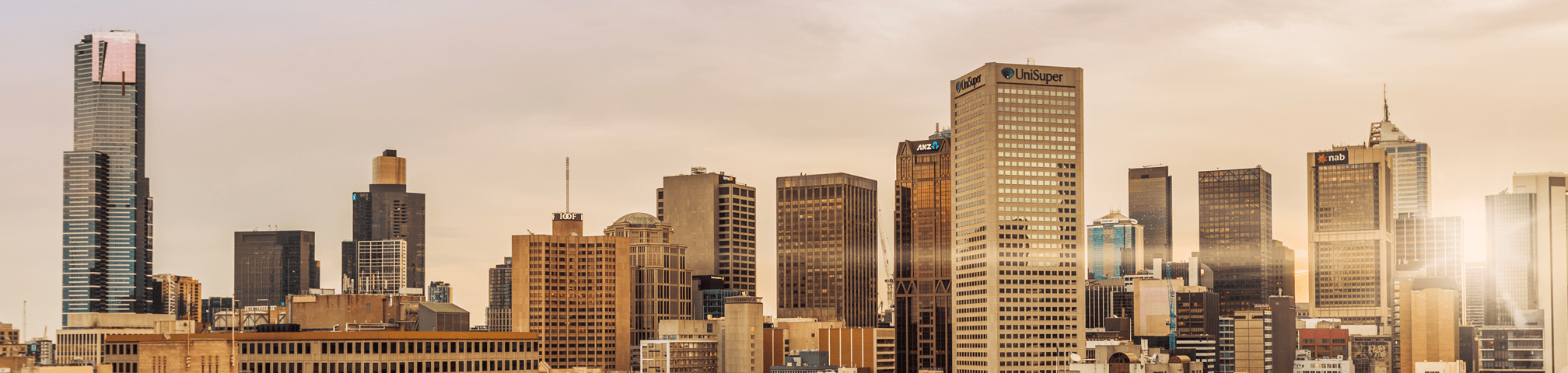 Melbourne skyline at dawn